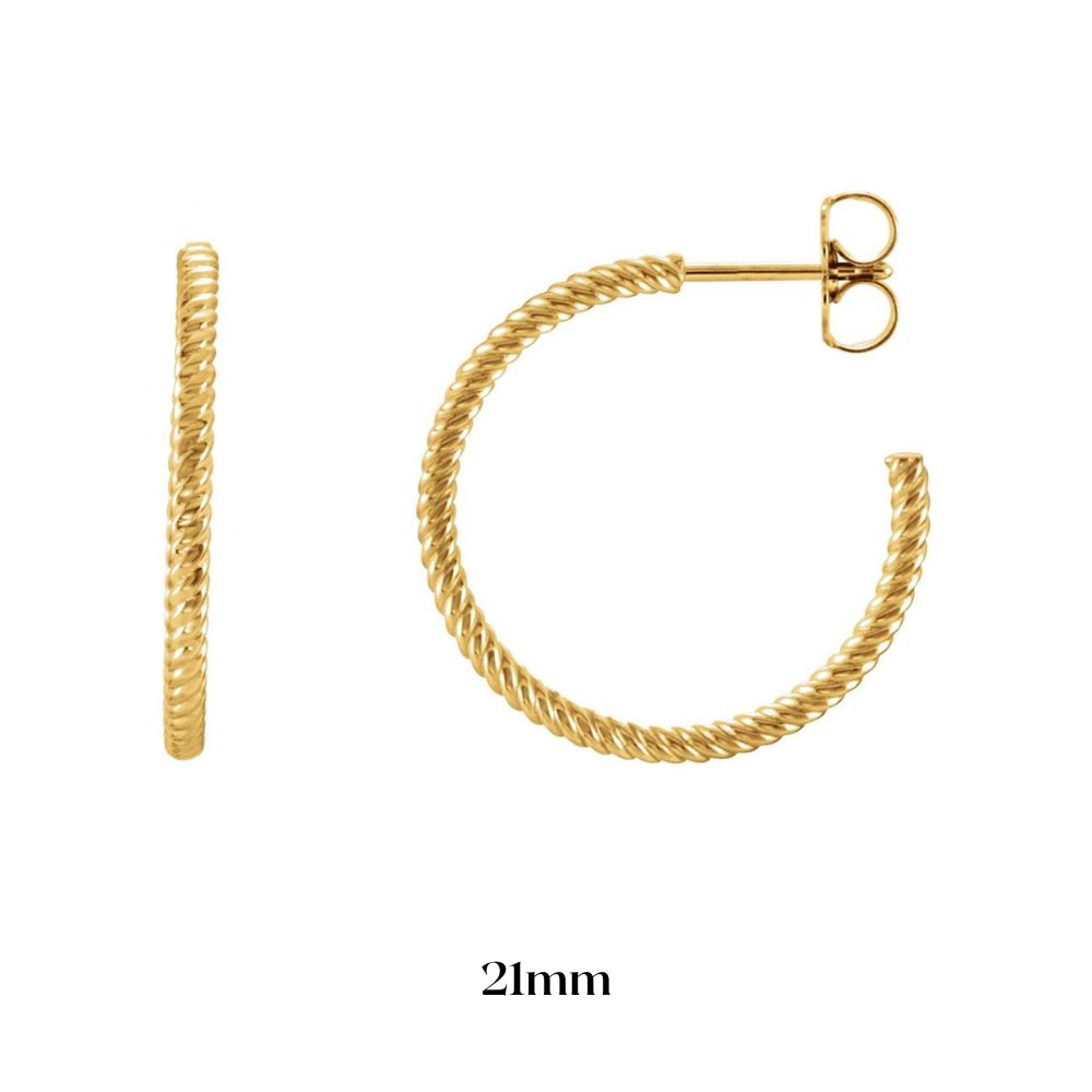 Rope Style Hoop Earrings