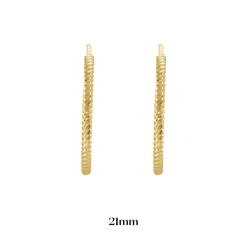 Rope Style Hoop Earrings