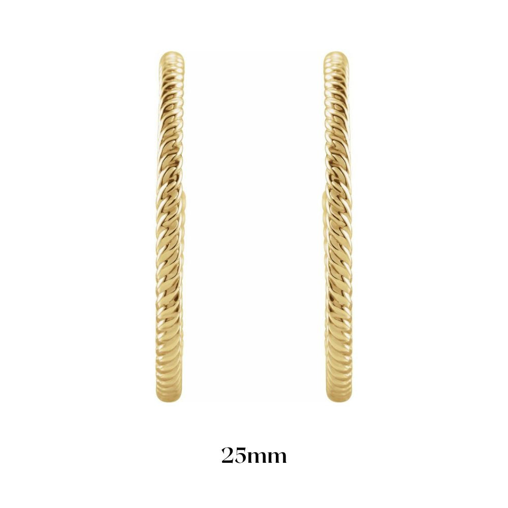 Rope Style Hoop Earrings