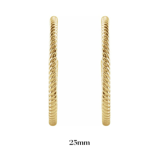 Rope Style Hoop Earrings