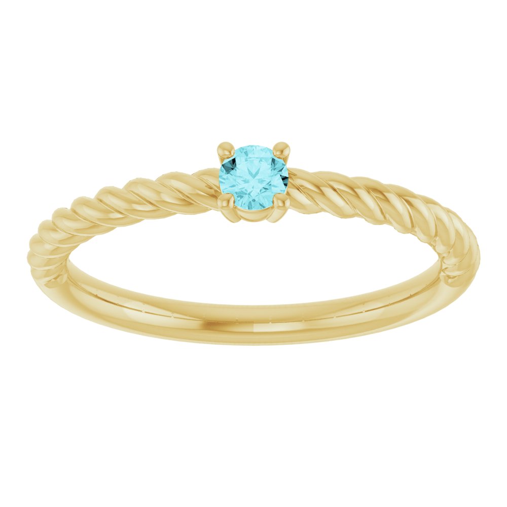 Summer Solitaire Rope Ring