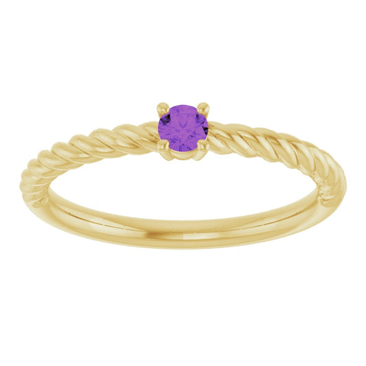 Summer Solitaire Rope Ring