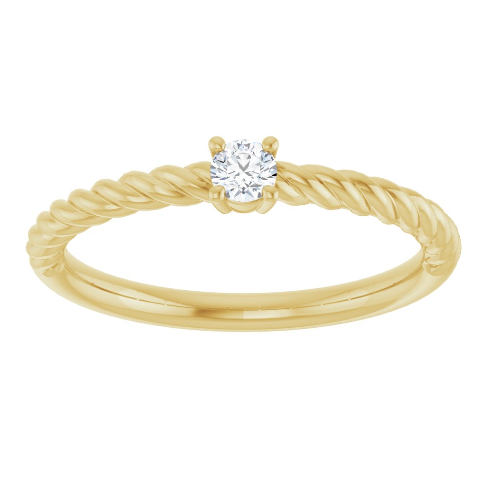Summer Solitaire Rope Ring