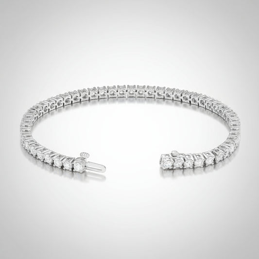 Diamond bracelet on a white background