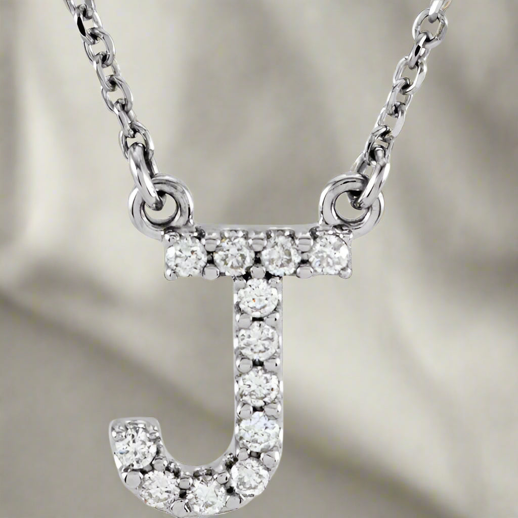 Diamond "J" Pendant