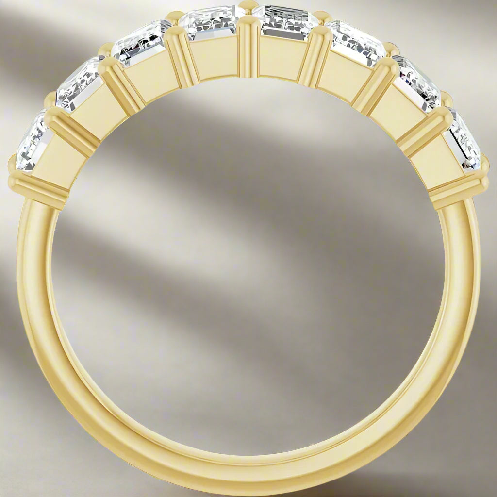 Emerald Cut Wedding Band