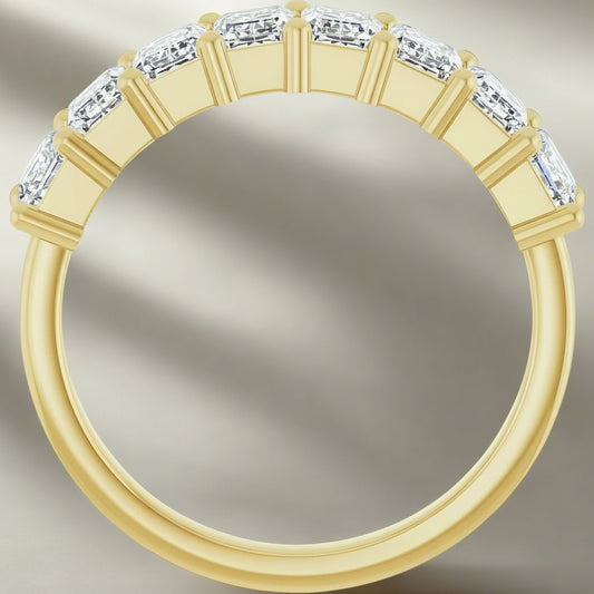 Emerald Cut Wedding Band