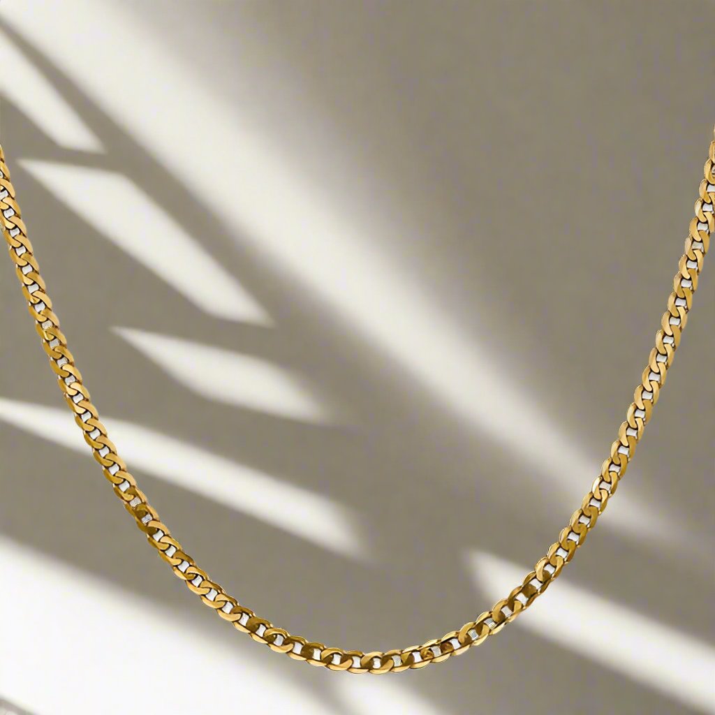 Flat Beveled Curb Link Chain
