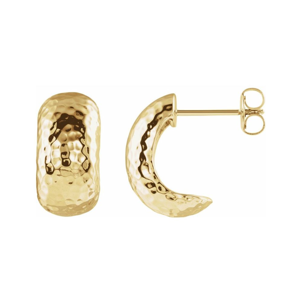 Hammered Hoop Earrings