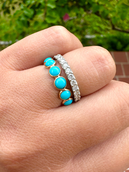Turquoise Drops of Color Ring
