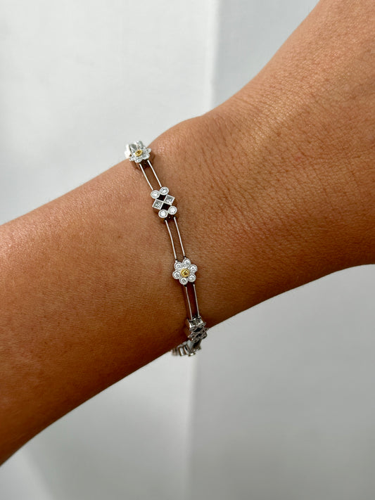 Diamond Daisy Tennis Bracelet