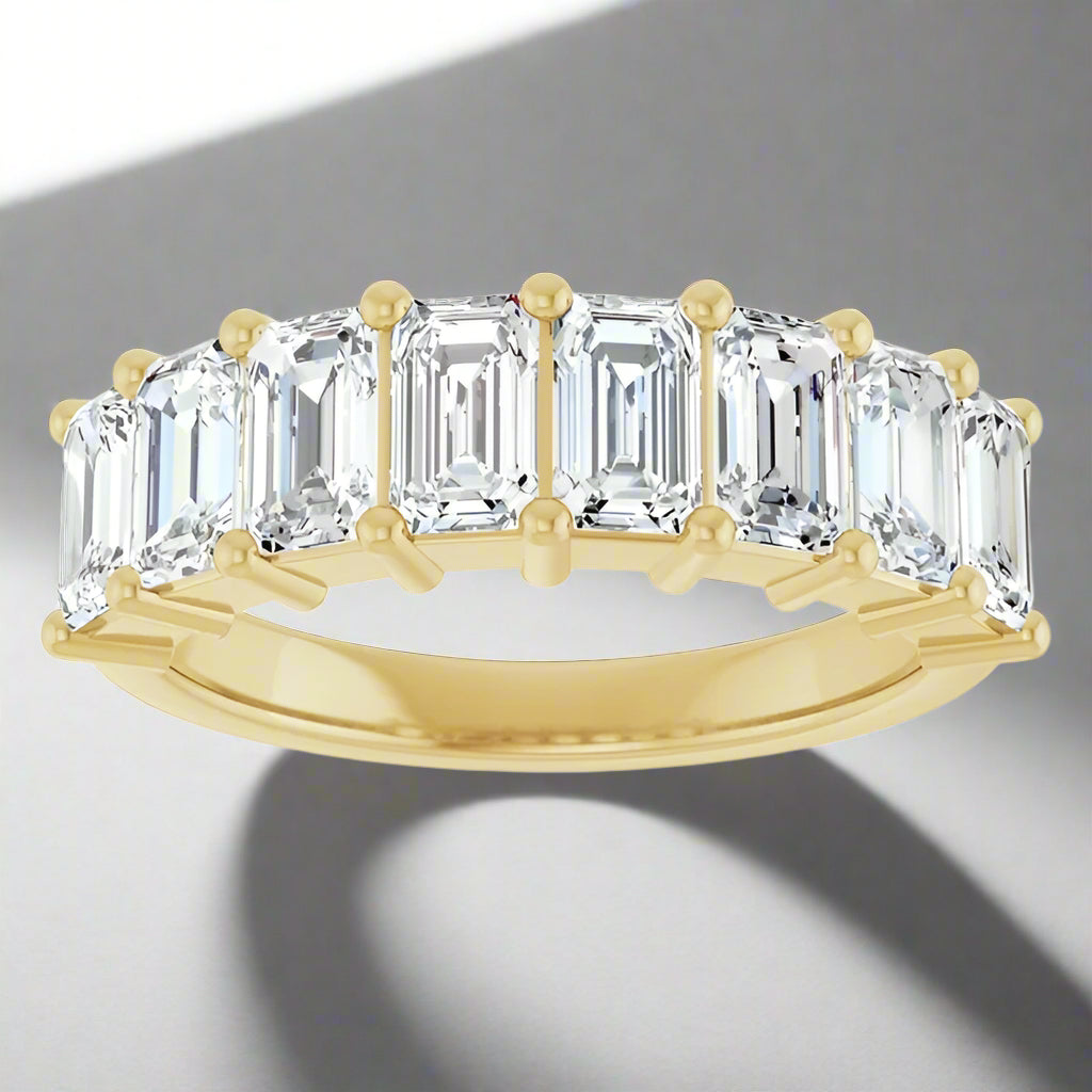 Emerald Cut Wedding Band