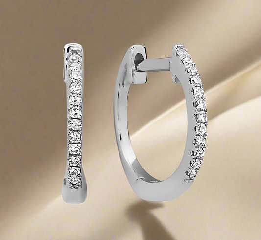 Mini Diamond Hoop Earrings