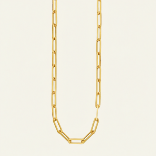 Paper Clip Chain Yellow Gold