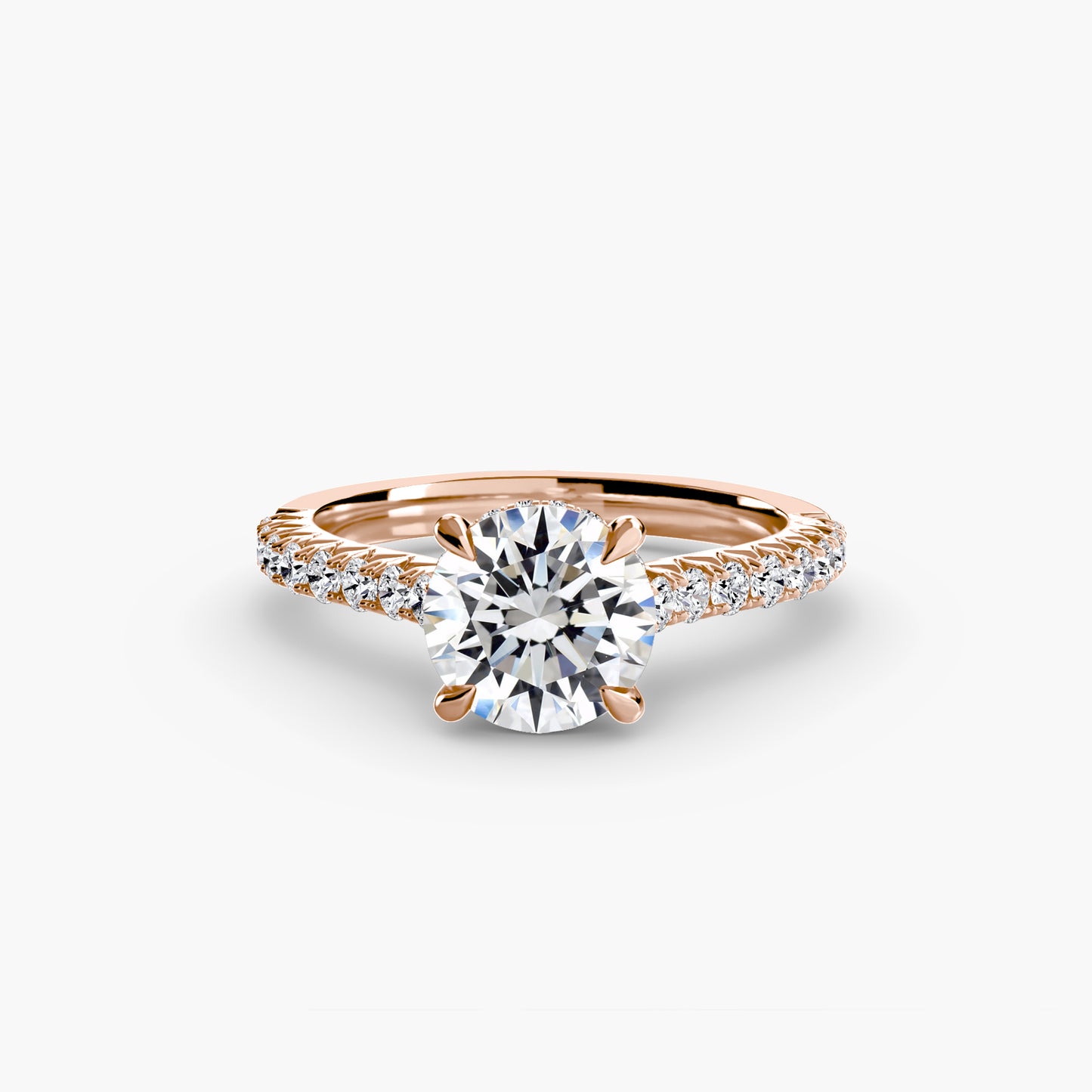 Sienna Solitaire with Pavé Sides