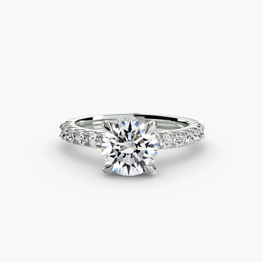 Madeline Solitaire with Pavé Sides