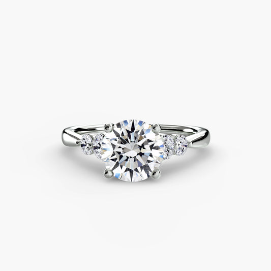 Hope Solitaire Ring with Shoulder Accents