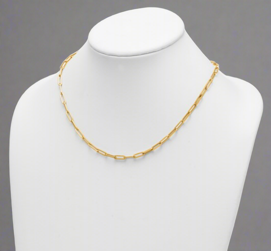 Gold Paperclip Chain