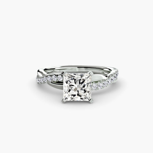Persephone Twisted Diamond Pavé Ring