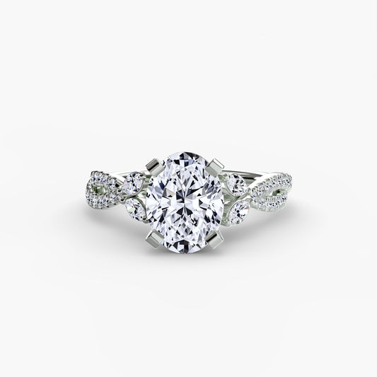 Evelyn Eternity Twist Pavé Engagement Ring