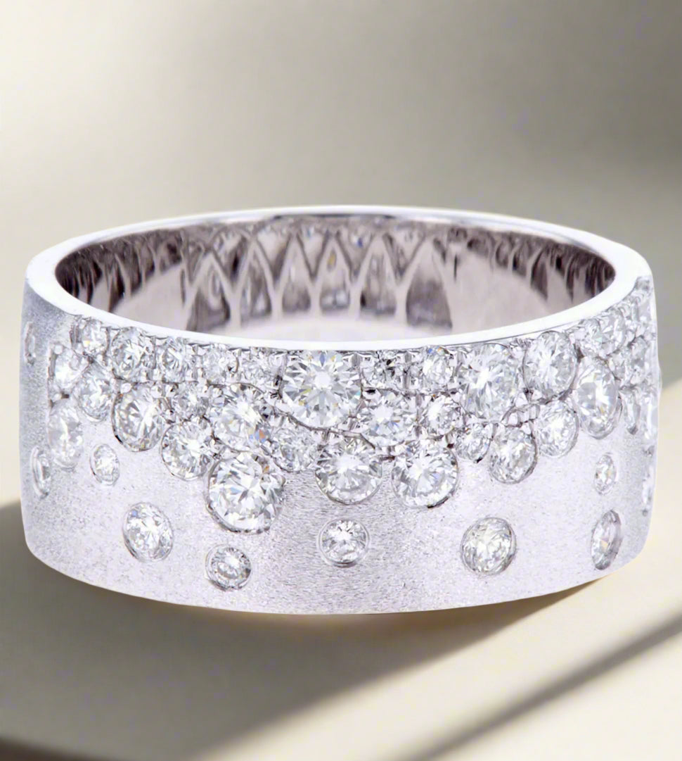 White Gold Diamond Confetti Ring