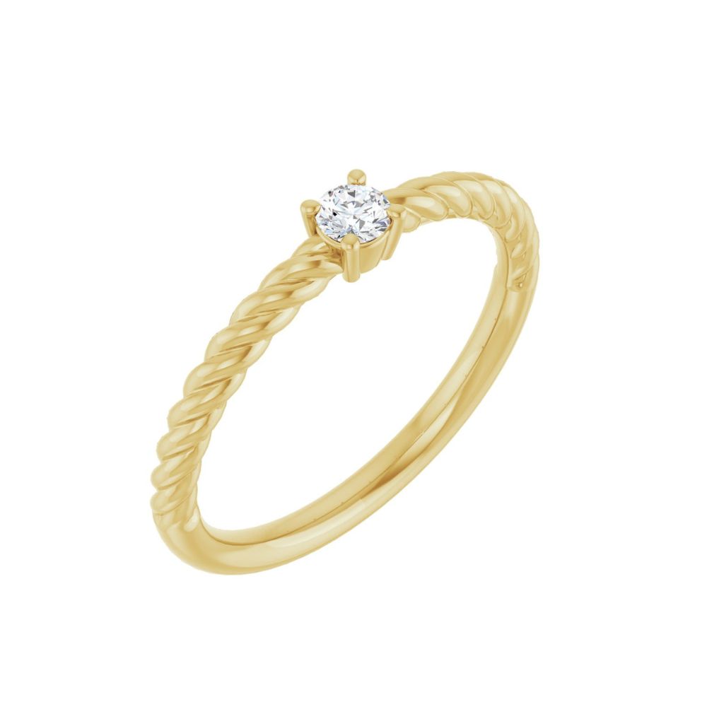 Summer Solitaire Rope Ring