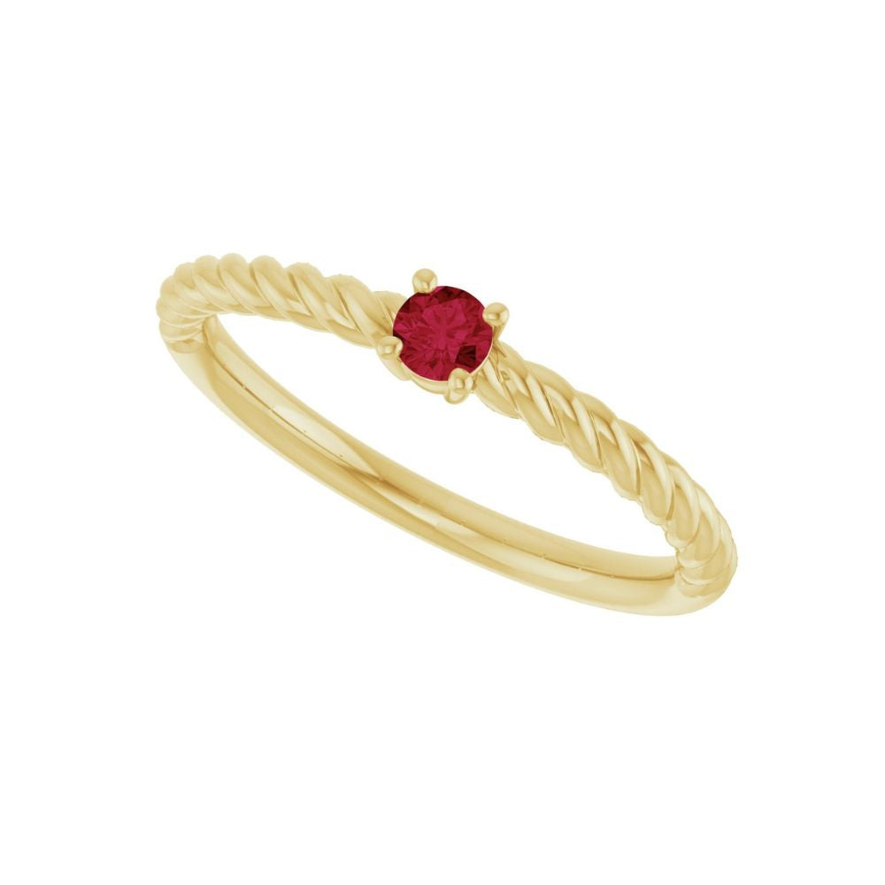 Summer Solitaire Rope Ring