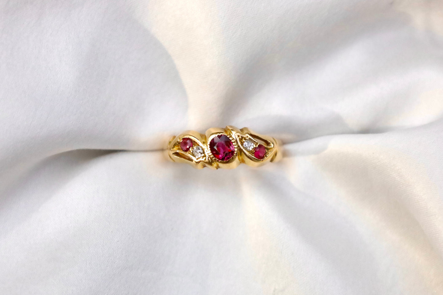 Vintage Edwardian Ruby and Diamond Ring