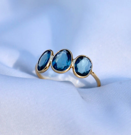London Blue Topaz Drops of Color Ring