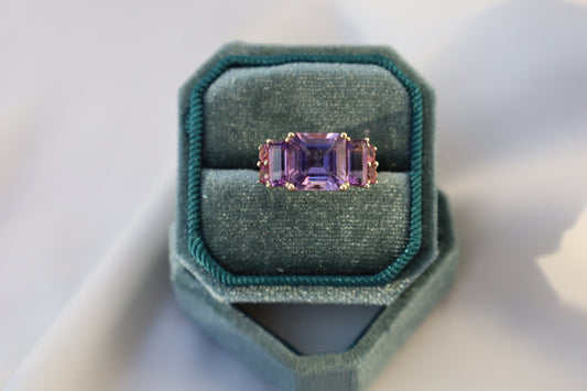 Amethyst & Tourmaline Ring