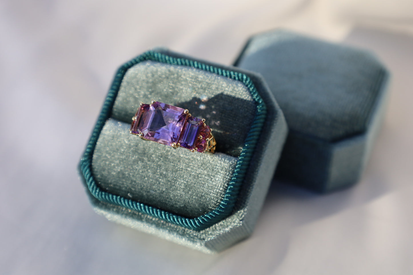 Amethyst & Tourmaline Ring