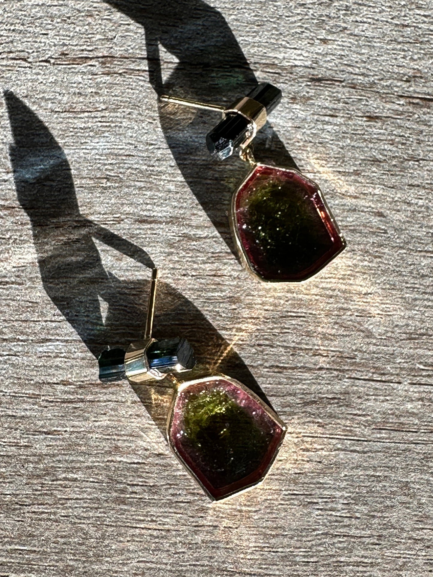 Tourmaline Bar Earrings