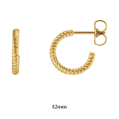 Rope Style Hoop Earrings