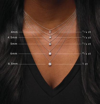 Lab Grown Diamond Solitaire Necklace