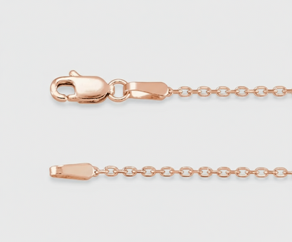 14K Rose Gold Cable Link Chain 1.4mm