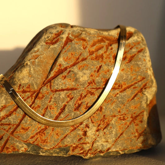 14K Yellow Gold Herringbone Chain