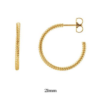 Rope Style Hoop Earrings