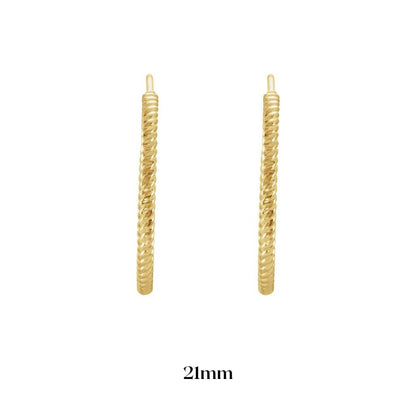 Rope Style Hoop Earrings