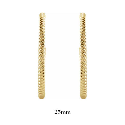 Rope Style Hoop Earrings