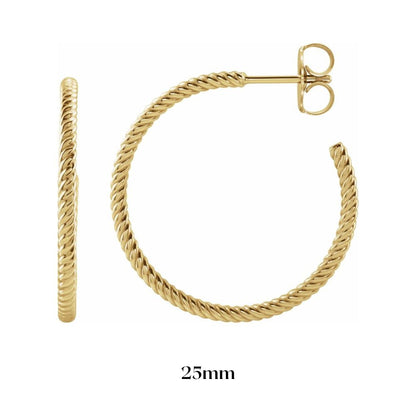Rope Style Hoop Earrings