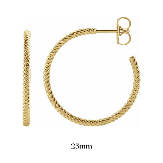 Rope Style Hoop Earrings