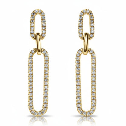 Paperclip Diamond Earrings