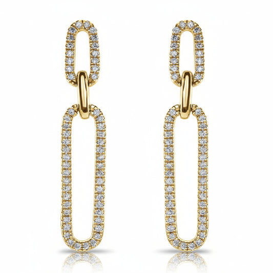 Paperclip Diamond Earrings