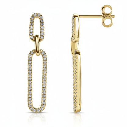 Paperclip Diamond Earrings