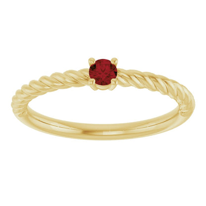 Summer Solitaire Rope Ring