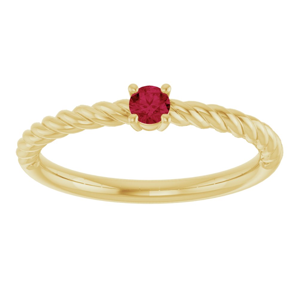 Summer Solitaire Rope Ring