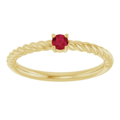 Summer Solitaire Rope Ring