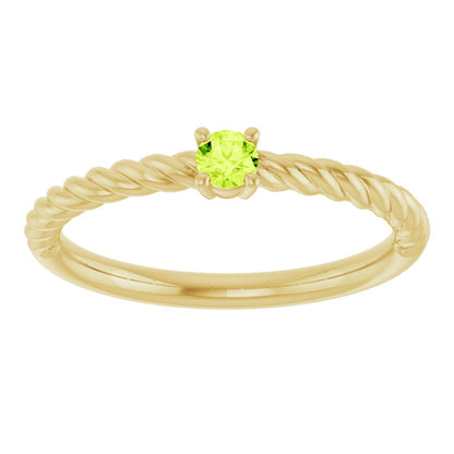 Summer Solitaire Rope Ring
