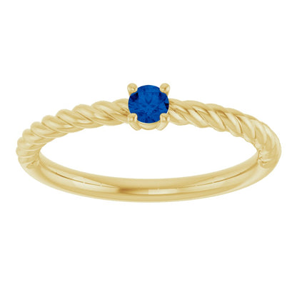 Summer Solitaire Rope Ring