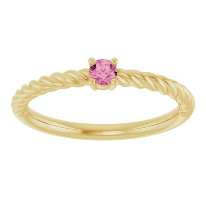 Summer Solitaire Rope Ring